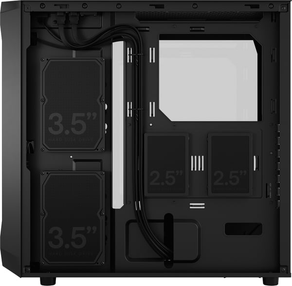 Fractal Design Focus 2 Sort TG Klar Tint ATX-kabinet med vindue, sort