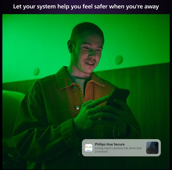 Philips Hue Secure overvågningskamera, trådbunden, bordstativ, hvid, 1 stk.