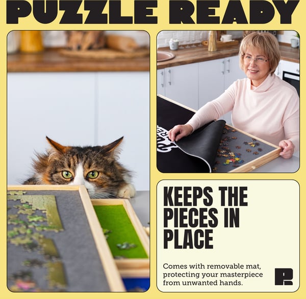 Puzzle Ready - Träpusselbräda, 1000 bitar
