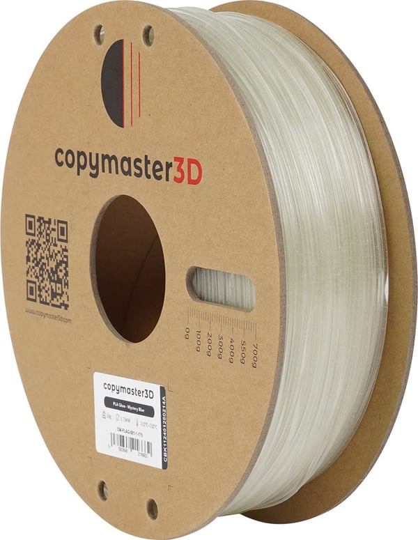 Copymaster3D PLA Glow-filament til 3D-printere, 1.75 mm, glødende blå