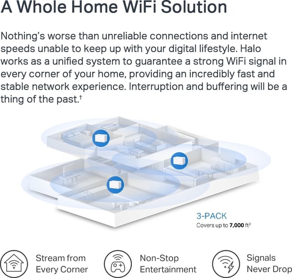 Mercusys Halo H80X WiFi 6 -Mesh-system, 3-pak