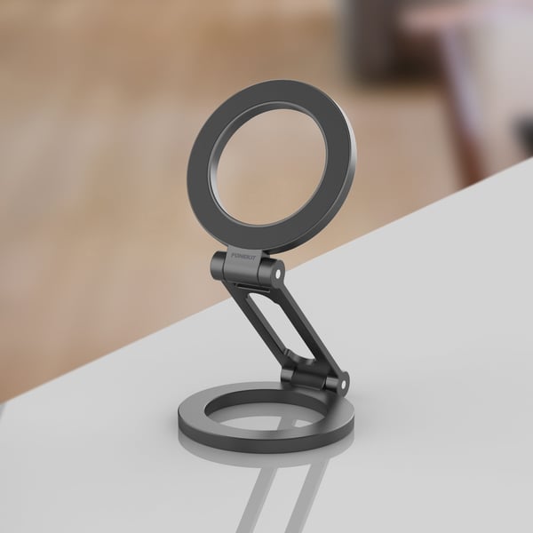 FoneKit Hopfällbart Dubbelt Magsafe-kompatibelt Mobilhållare, svart