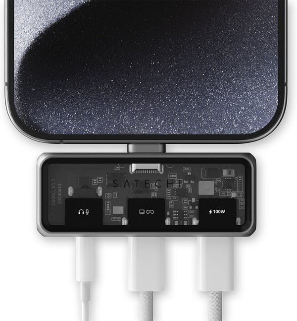 Satechi Mobile XR - USB-C-hub med lydgengivelse, stjerneskærmgrå