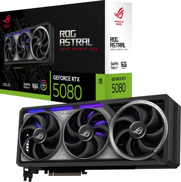 Asus ROG Astral GeForce RTX 5080 16 Gt GDDR7 OC Edition näytönohjain