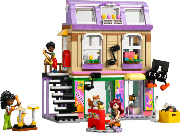 LEGO Friends 42653 - Musikaffär och bostad
