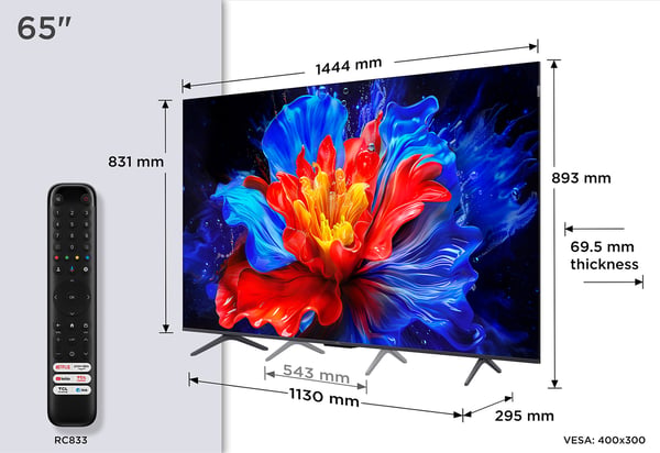 TCL 65" P8K 4K QLED Google TV