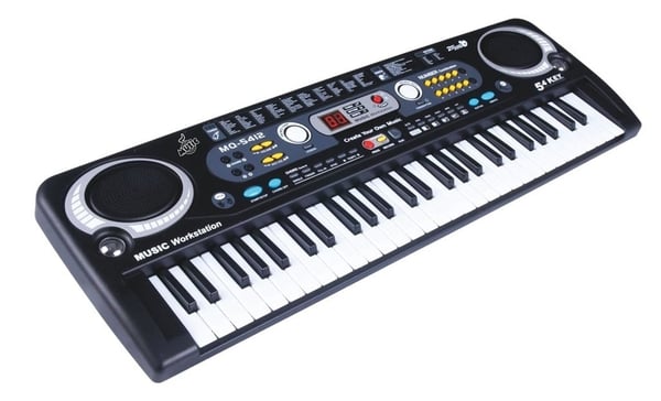 Musik Keyboard och mikrofon