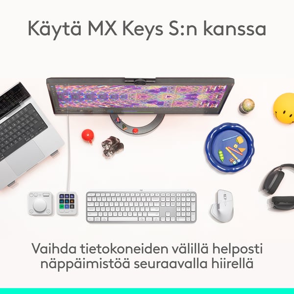 Logitech MX Master 4 mus, ljusgrå