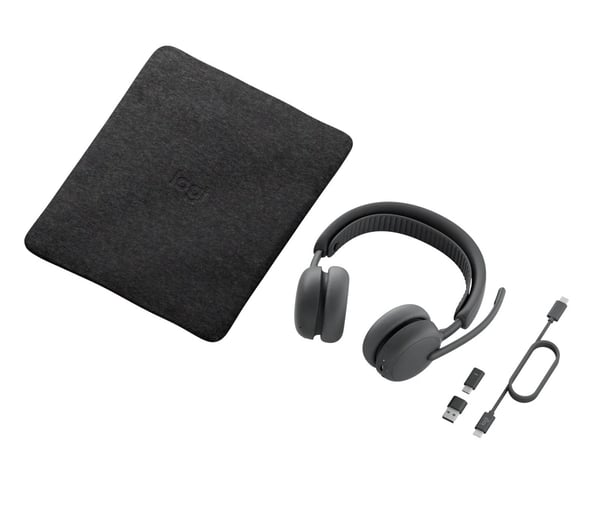 Logitech Zone Wireless 2 ES trådlösa hörlurar, Teams, grafit
