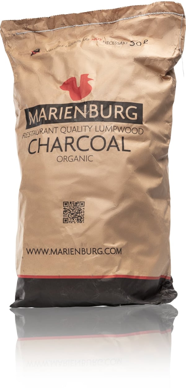 Marienburg Restaurant Charcoal -elletræskul, 30 liter/4 kg