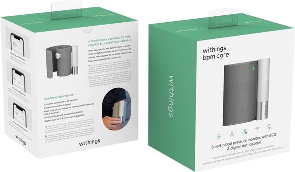 Withings BPM Core -blodtryksmåler med EKG og digitalt stetoskop