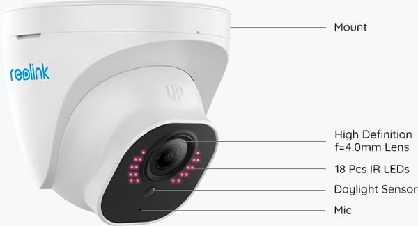 Reolink RLC-520A PoE-overvågningskamera til udendørs og indendørs brug