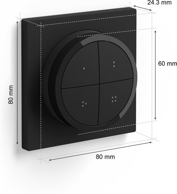 Philips Hue Tap vridstrømsknap -berøringsknap, sort