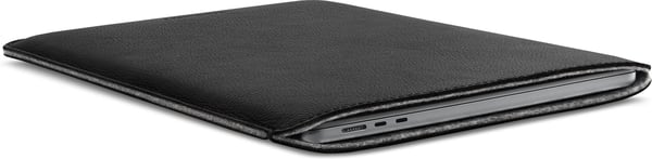 Woolnut Leather Sleeve -beskyttelseslomme 15" MacBook Air, sort