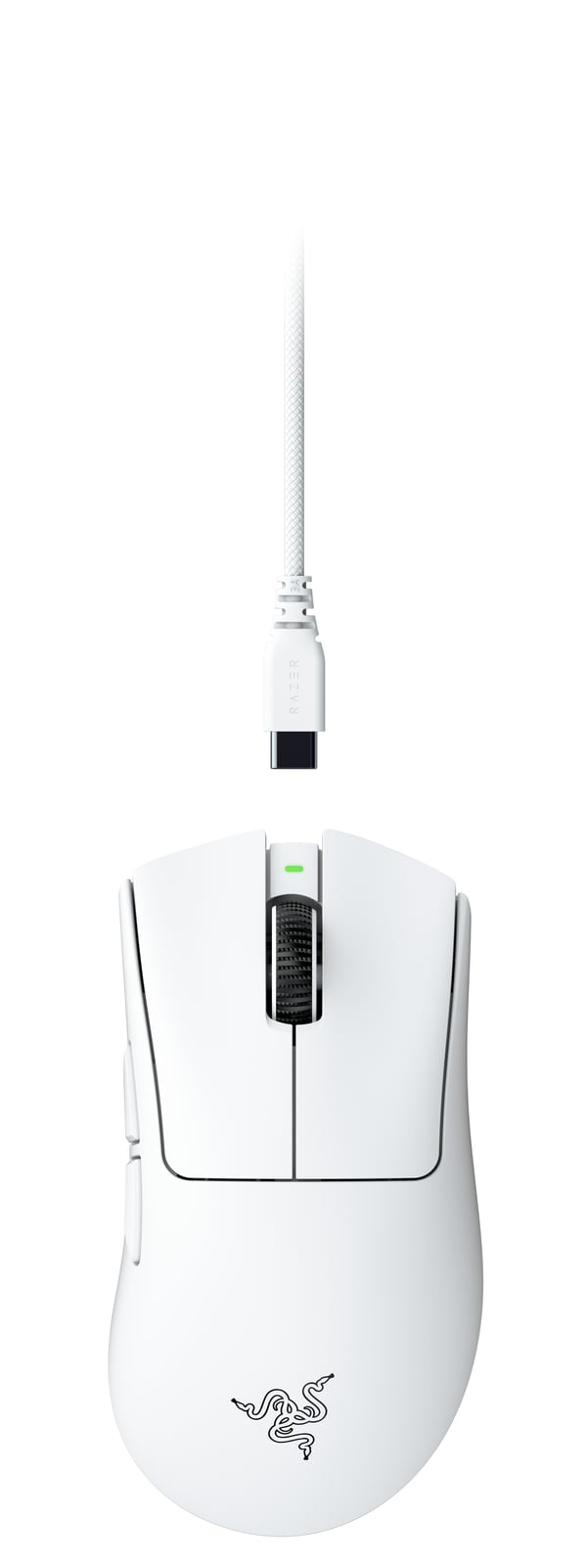 Razer Deathadder V4 Pro trådlös gamingmus, vit
