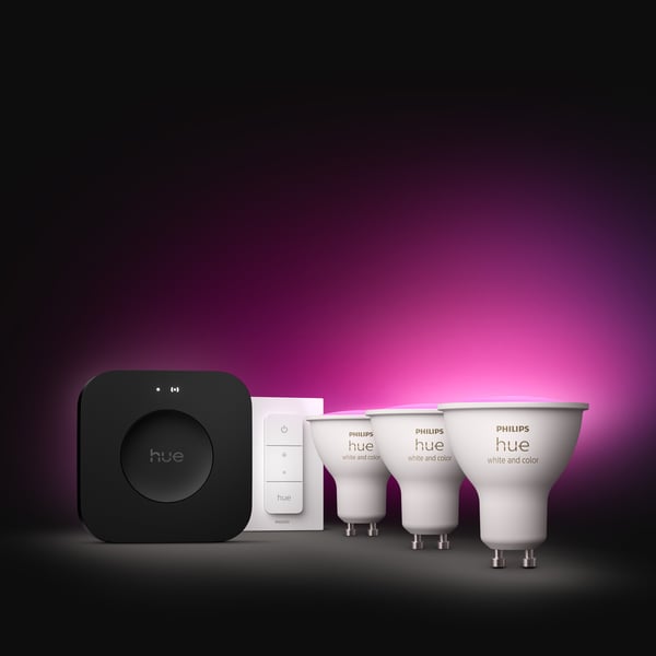 Philips Hue Startpaket, White and Color Ambiance, GU10