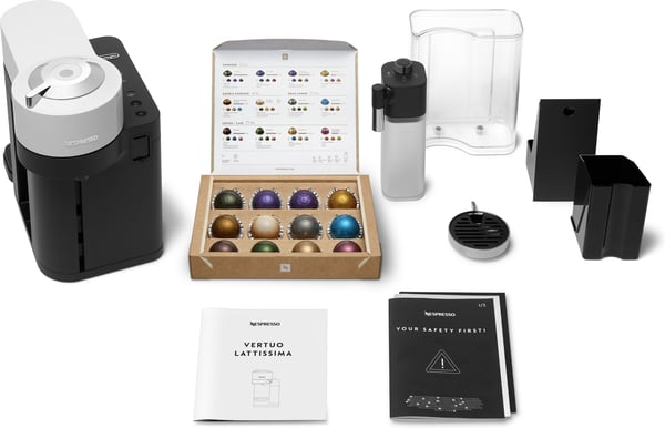 Nespresso Vertuo Lattissima ENV300.W -kapselkaffemaskine, hvid