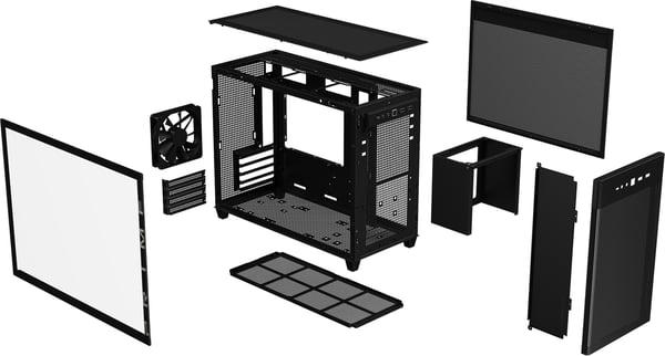 Asus Prime AP201 TG Micro-ATX kabinet med vindue, sort