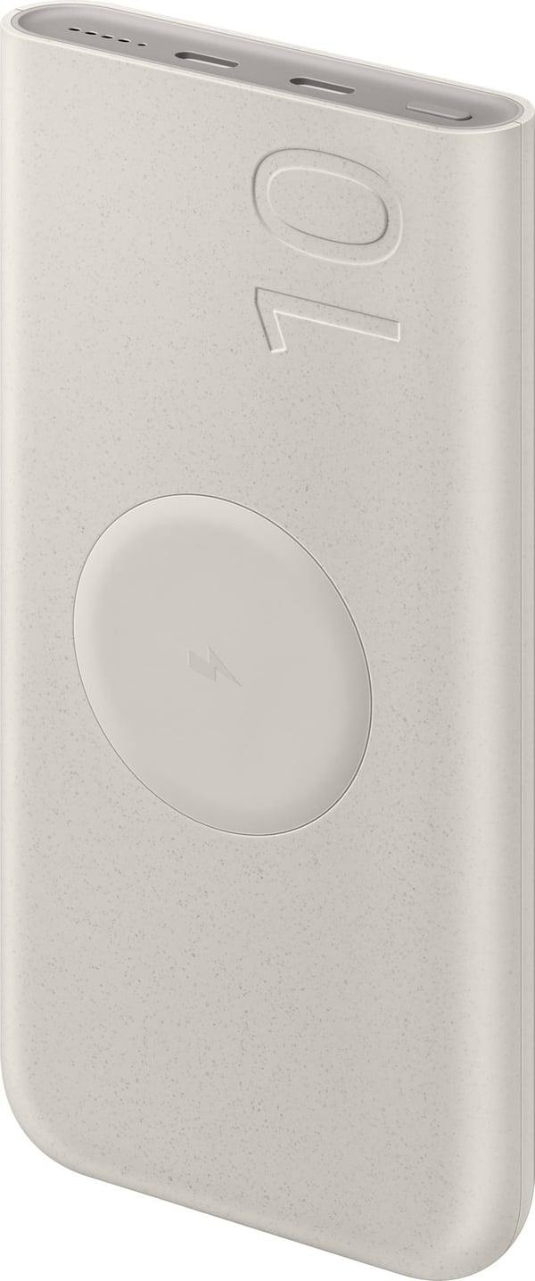 Samsung trådløs batteripakke 25 W 10 000 mAh - strømkilde med trådløs opladning, beige