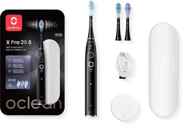 Oclean X Pro 20 S elektrisk tandborste, svart