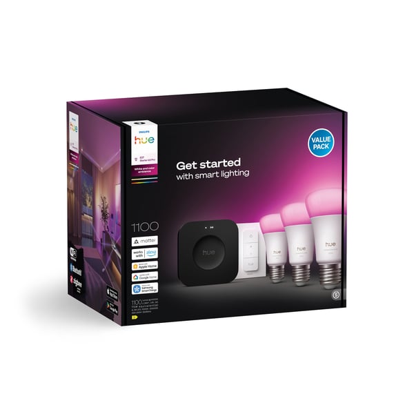Philips Hue Startpaket, White and Color Ambiance, E27