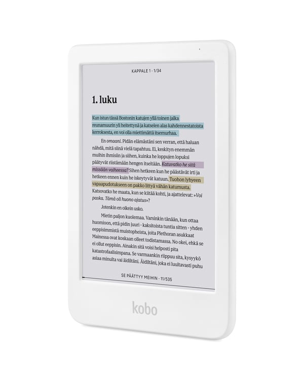 Kobo Clara Colour e-bokläsare, vit