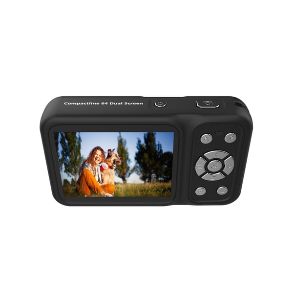 Rollei Compactline 64 DualScreen digitalkamera, svart