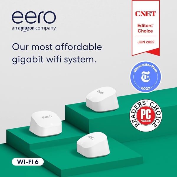 eero 6+ AX3000 Wi-Fi 6 mesh-system, 3 st