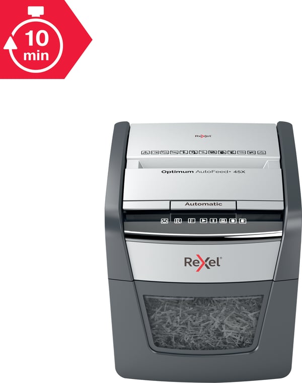 Rexel Optimum 45X automatisk papirstrimler, P4