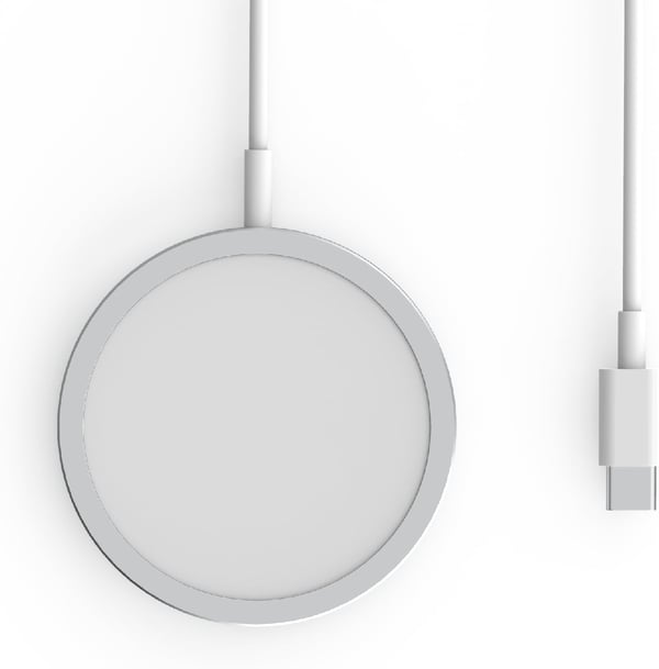 Wave Qi trådløs oplader med magnet, hvid