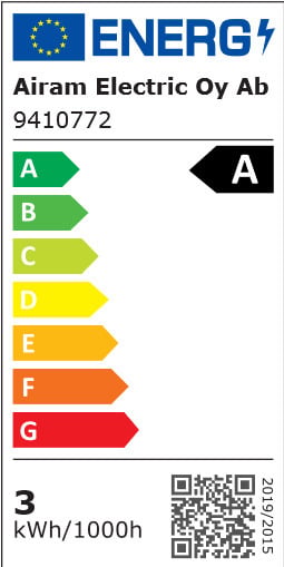 Airam LED G95 -læmpe, E27, 3000K, 470lm, klart glas