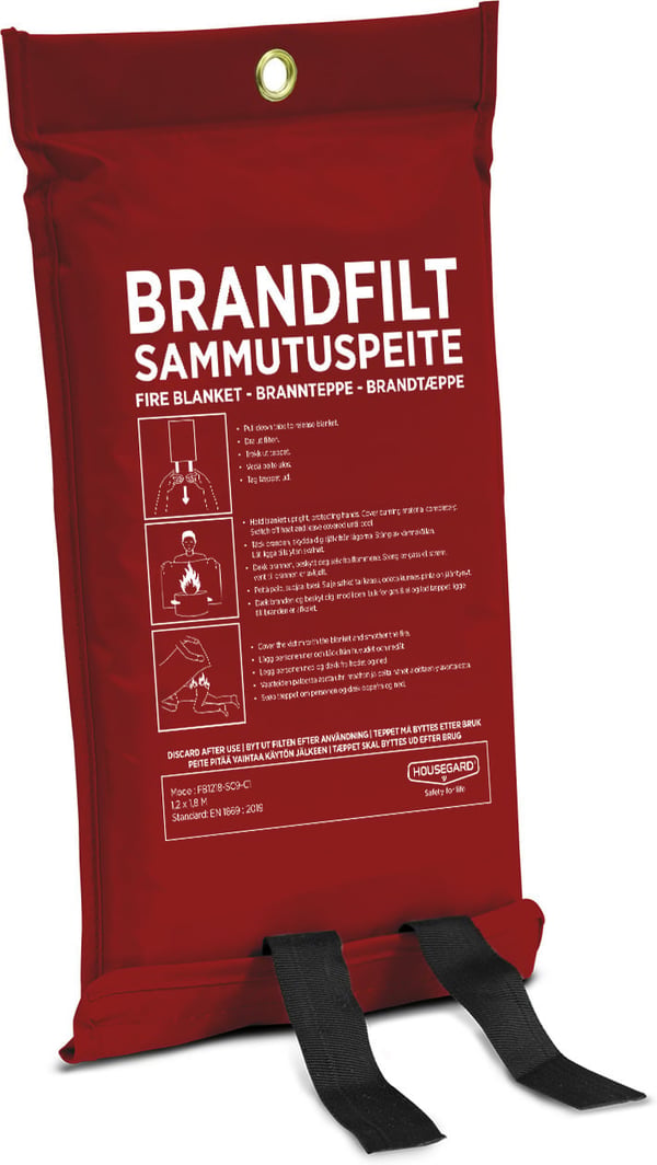 Housegard brandslukningstæppe, 120x180 cm, silikonbelægning