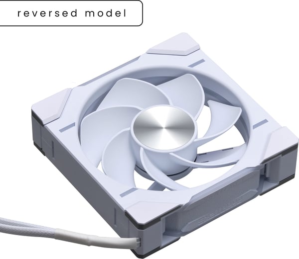 Phanteks D30-120 Reversed Airflow D-RGB PWM -fläkt, vit, 120 mm