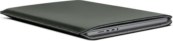 Woolnut Coated Sleeve -beskyttelsestaske til 16" MacBook Pro, grøn