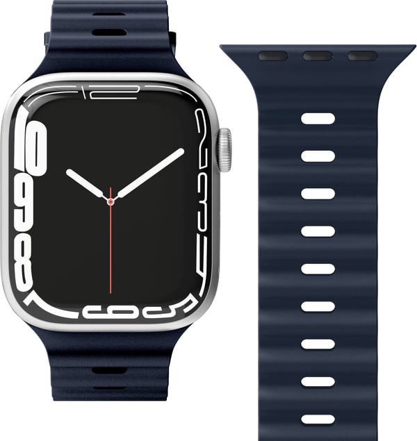 Vonmählen Ocean Band -silikonearmbånd, Apple Watch 38/40/41, mørkeblå