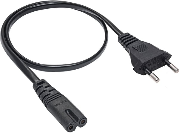 Fuj:tech CEE 7/16 - C7 - strömkabel, svart, 0,5 m