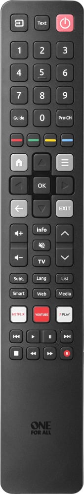 One For All URC 4922 -universalfjärrkontroll för TCL och Thomson -TV-apparater