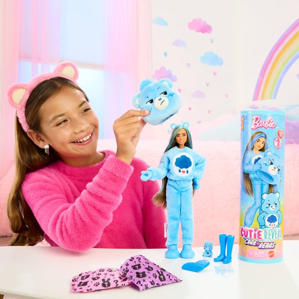 Barbie Cutie Reveal Care Bears dukke, blå