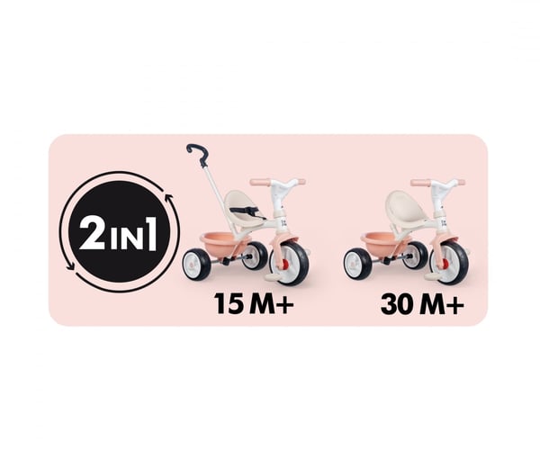 Smoby Be Move trehjuling, rosa
