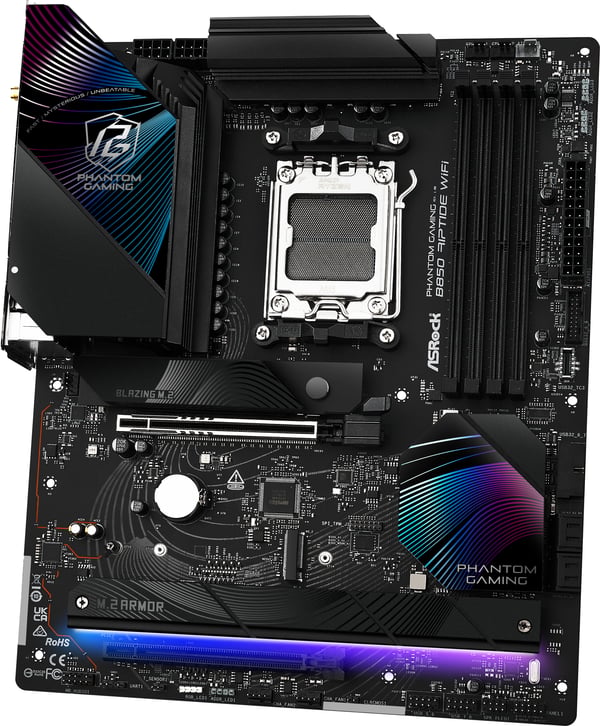 Asrock Phantom Gaming B850 Riptide WiFi AMD AM5 ATX-moderkort