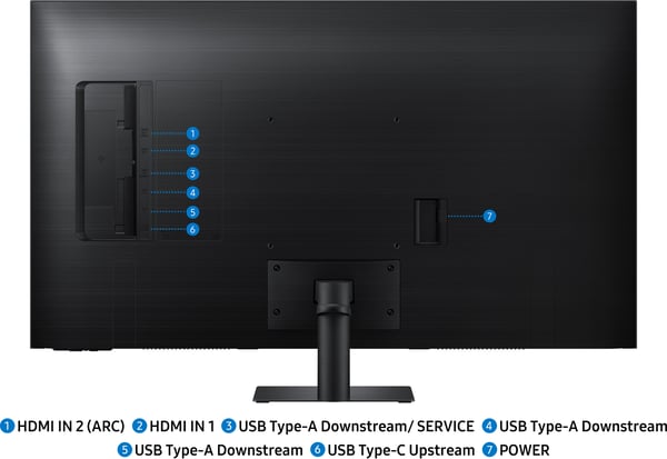 Samsung Smart Monitor M7 (M70F) 43" 4K-skärm, svart