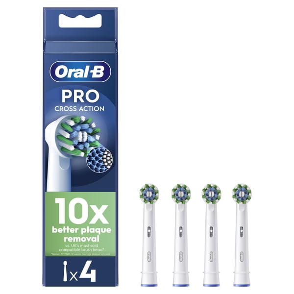 Oral-B Pro CrossAction -utbytesborstar, 4 st