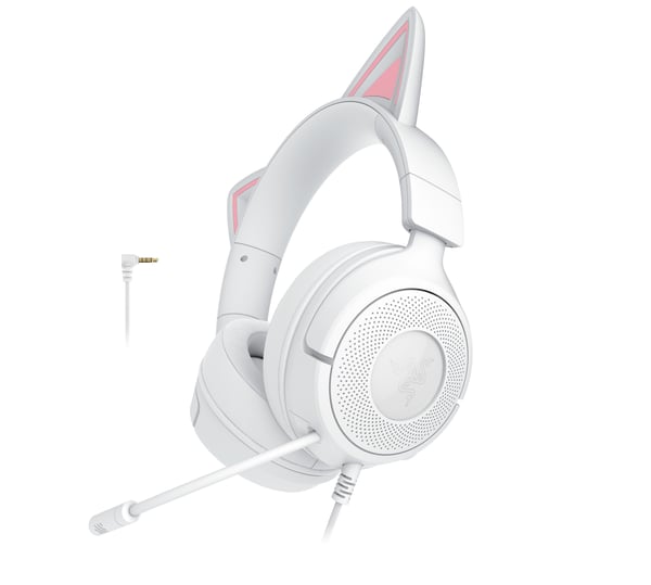 Razer Kraken Kitty V3 X spelhörlurar, vit