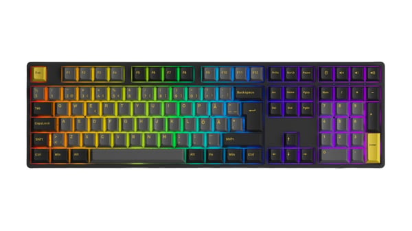 Akkogear 5108B Svart/Guld V3 Gul Pro Switch RGB gamingtangentbord