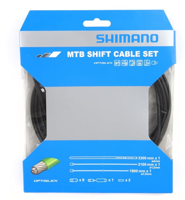 Shimano Optislick MTB växelvajer set, svart