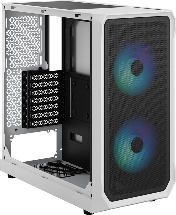 Fractal Design Focus 2 RGB Hvid TG Transparent ATX-kabinet med vindue, hvid