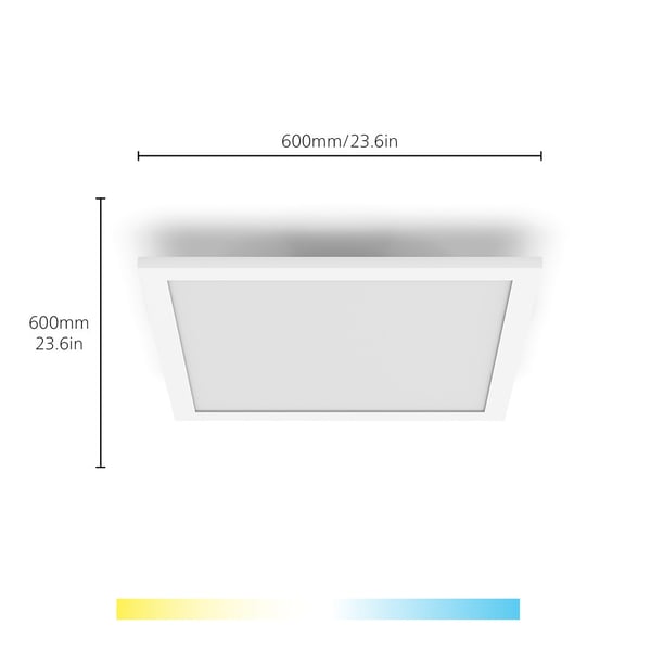WiZ smart LED-panel, hvid, 60 x 60 cm