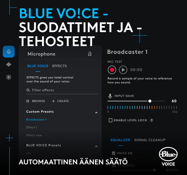 Logitech G Yeti GX USB-mikrofon, sort
