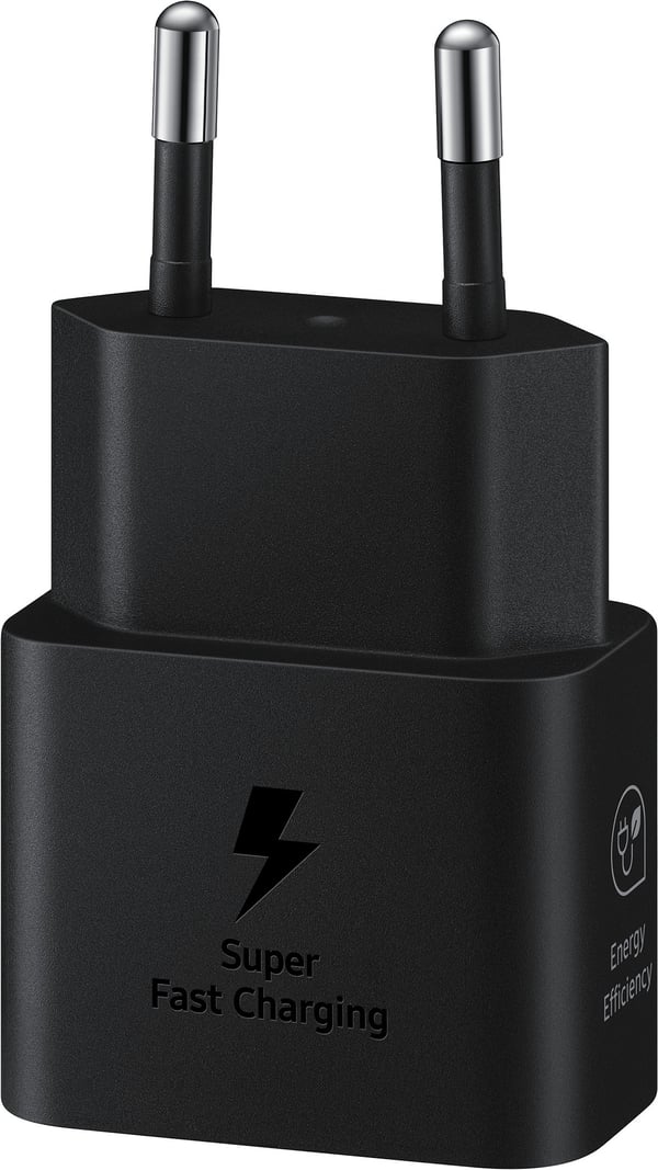 Samsung 25W USB-C GaN -nätadapter och USB-C-USB-C-kabel, svart
