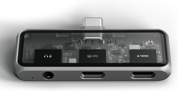 Satechi Mobile XR - USB-C-hub med lydgengivelse, stjerneskærmgrå